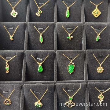 အစိမ်းရောင်အရောင်ရေခဲကျောက်စိမ်း cucurbit pendants